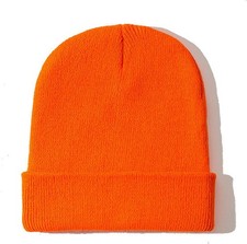 Thick Cuffed Winter Beanie Hat for Men Women Warm Soft Knit Skull Cap