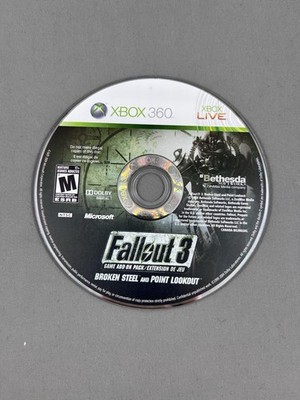Fallout 3 Broken Steel Point Lookout DLC Microsoft (Xbox 360, 2009) Disk Only