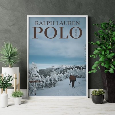 Winter Aesthetic Poster   Vintage Ralph Lauren Fashion Magazine Wall Art
