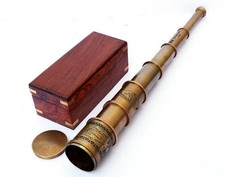 Antique Marine Brass Telescope Nautical Spyglass For Hiking Travelling Telescope