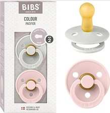 Pacifiers Colour Collection  Natural Rubber Baby Pacifier  Set of 2...