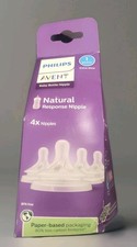 Philips Avent Natural Response Nipples, Extra Slow Flow Flow 1 , 4-Pack, SCY961