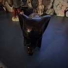 Unmarked Glossy Black Elephant Figurine Decorative Animals Sculpture — photo 2