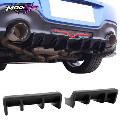 Fits 22-26 Subaru BRZ&Toyota GR86 JDM Style Matte Black PP 2PC Rear Diffuser
