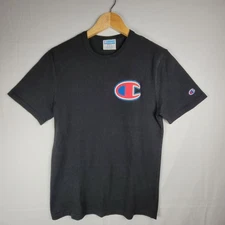 Champion Big C Embroidered Logo Black T-Shirt Men’s Small
