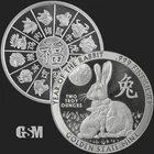 4 Oz Total 2 Oz Year Rabbit Round, 2 Oz Rooster Round