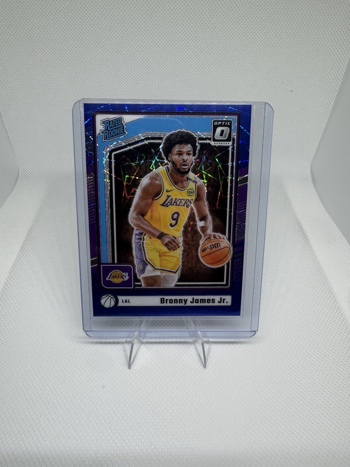 2024-25 Panini Donruss Optic Rated Rookie Bronny James #282 Blue Velocity Prizm