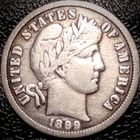1899 S Barber Dime - VF - 90% Silver 10C