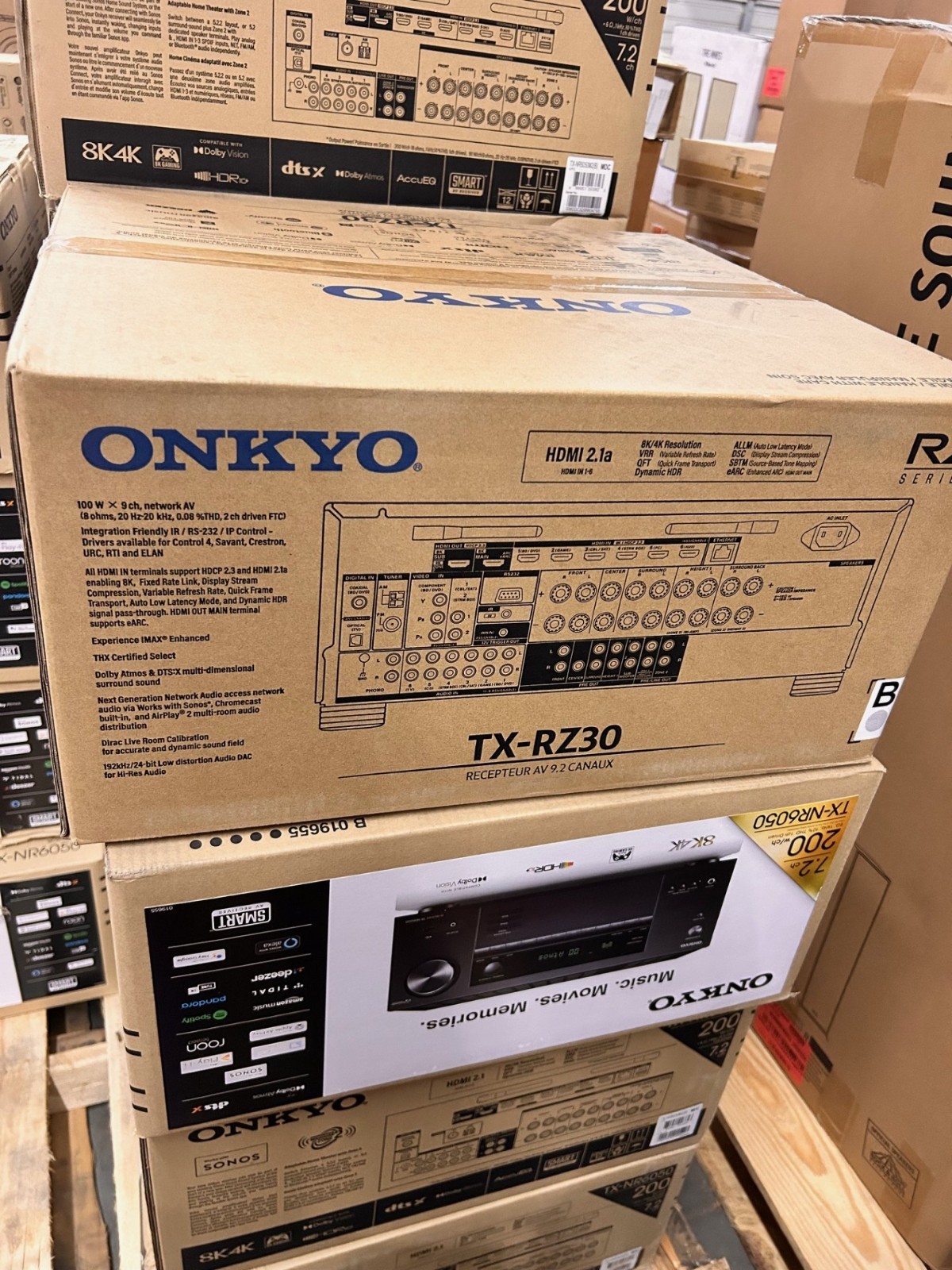 Onkyo TX-RZ30 9.2-channel Home Theater Receiver with Dolby Atmos Brand New