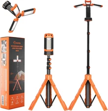 Portable Camping Light with Stand 73.2" Rechargeable Work Light 800/3200 Lumen 4