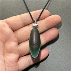 Natural China Inner Mongolia Gobi Eye Agate Specimen Pendant Necklace