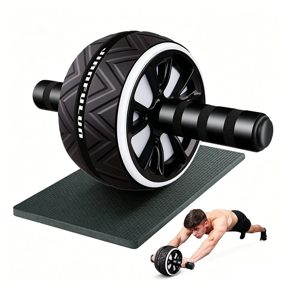 Pro Ab Roller Wheel Abdominal Trainer Core Strength Fitness Exercise Cruncher UK - Image 1 of 4
