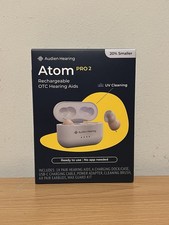 Audien ATOM PRO 2 Wireless Rechargeable OTC Hearing Aids New Sealed
