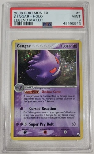 PSA 9 POKEMON 2006 EX LEGEND MAKER #5 GENGAR HOLO