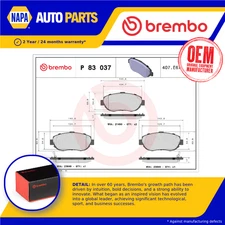 Brake Pads Set fits LEXUS GS300 3.0 Front 93 to 04 2JZ-GE Brembo 0446514081 New