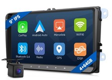 9 Zoll Android Auto 14 4+64G für VW Sharan Autoradio kabellos CarPlay Navigation