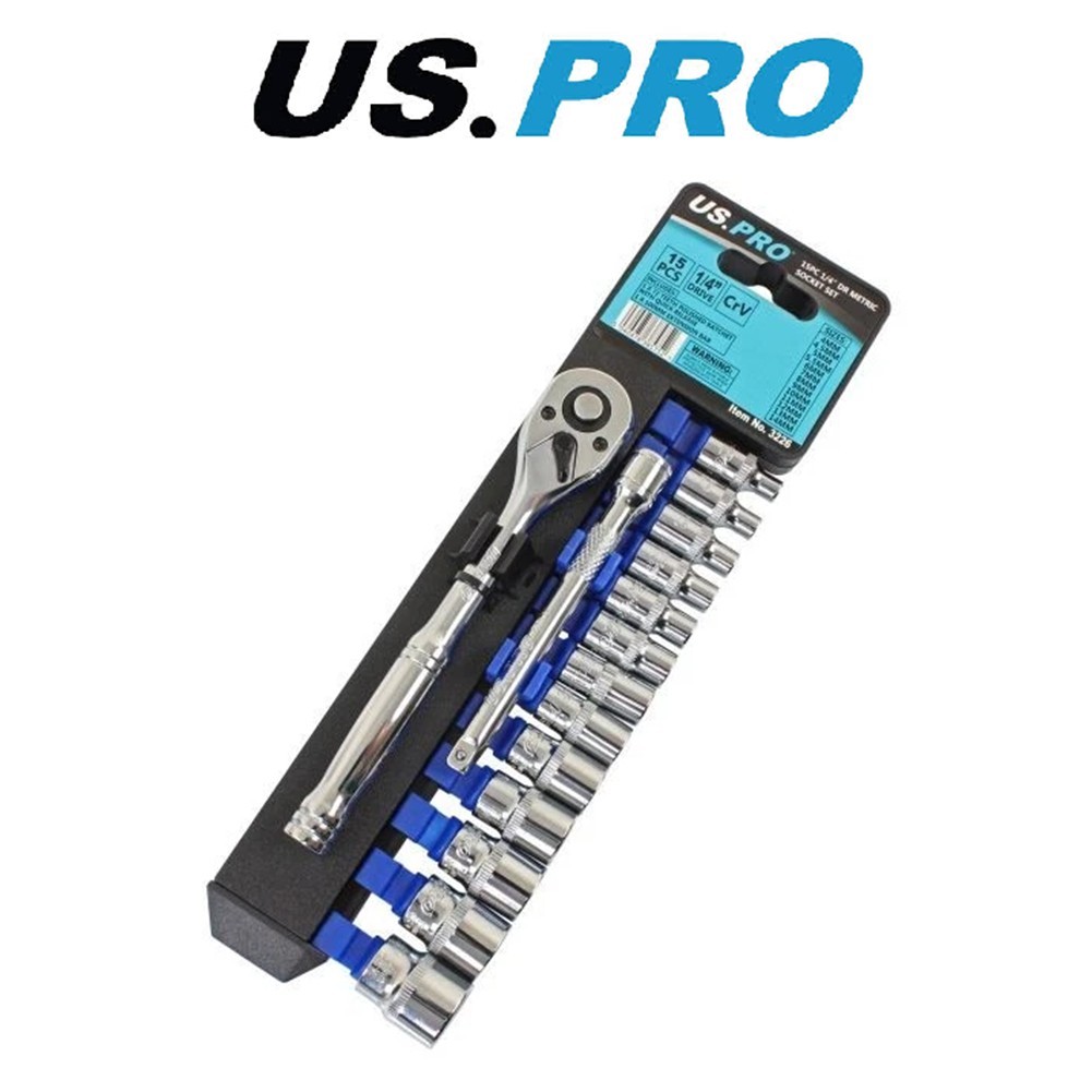 US PRO Drive Metric Socket Set - 15 Count - Image 6