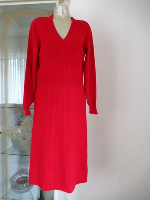 Hochwertiges Strick Kleid von OLSEN gr. 40 Viskose/Polyester/Polyamid Rot=NEU - Bild 1 von 4