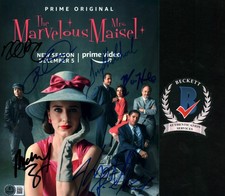 MARVELOUS MRS.MAISEL SIGNED CAST 8X10 PHOTO BROSNAHAN SHALHOUB+5 BAS COA LOA