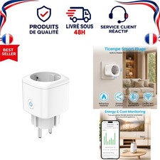 Prise Wi-Fi intelligente connectée mesure consommation Alexa Google 16 A