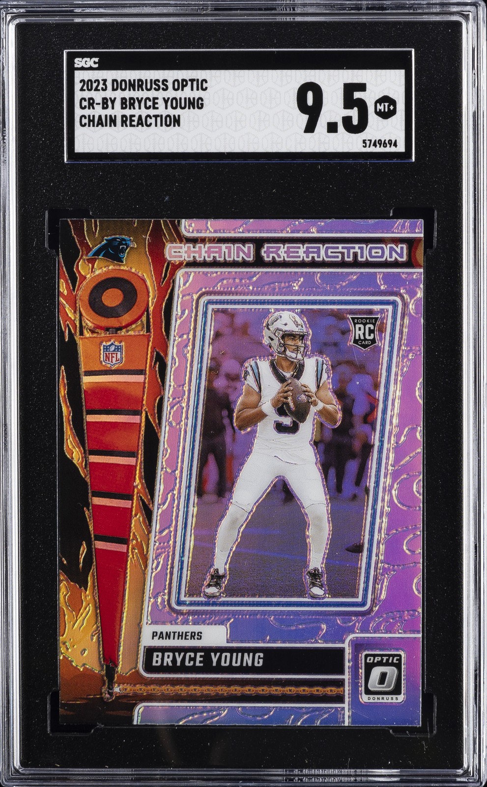 2023 PANINI DONRUSS OPTIC CHAIN REACTION #CRBY BRYCE YOUNG ROOKIE RC SGC 9.5