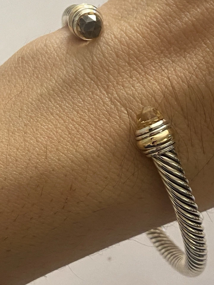 Pulsera David Yurman Cable Classics 5mm MORGANITE 925 y 585 GRANDE Foto 3 de 4