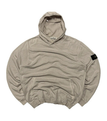 Stone Island Herren Hoodie Kapuzenpullover Beige Gr. XL Badge