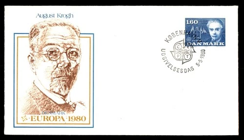 Mayfairstamps Denmark FDC 1980 August Krogh Europa First Day Cover aax_46203