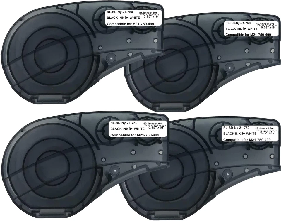 Cinta de etiquetas de nailon de 16 pies para impresora M210 M211 - Paquete de 4 Foto 3 de 4