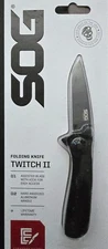 SOG Twitch II Folding Pocket Knife Black  NEW in box
