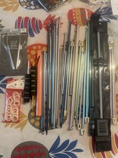 Susan Bates Mixed Knitting Needles Crochet Hooks Stitch Holders Lot 35 Extras