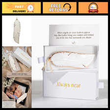 Hand-Carved Angel Feather Memorial Ornament  Sympathy Gift for Loss of Loved On