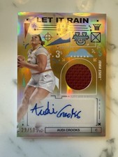 2024-25 Bowman University Chrome Audi Crooks Let It Rain Patch Auto Gold /50