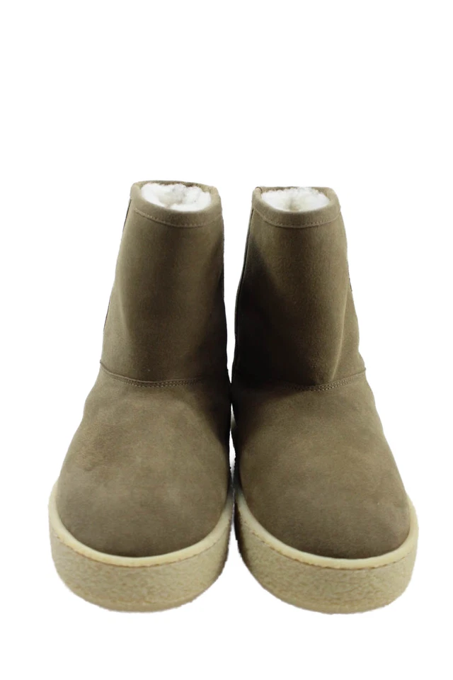 Isabel Marant Women's Shearling Lined Suede Flat Ankle Boots Green Size 37 - Image 2 of 4