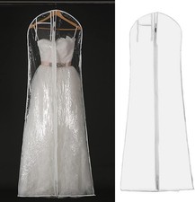 63Inch Wedding Dress Garment Bag for Travel Hanging Clothes or Storage