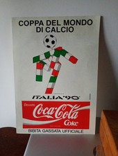 pubblicità Coca Cola Olimpiadi Italia 90, Adesivo X Bar Ristorante Porta Emtrata