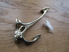 Solid brass vintage Hat & coat hook robe hook vintage old English Victorian