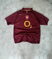 ARSENAL FC 2005/2006 HOME FOOTBALL SOCCER SHIRT JERSEY BURGUNDY NIKE M