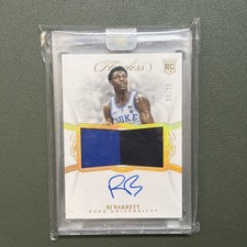 2019-20 Panini Flawless Collegiate Rookie Patch Autographs RJ Barrett Gold /10
