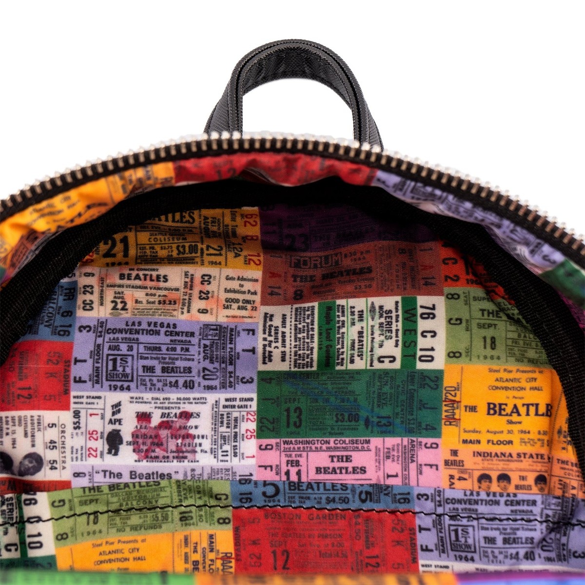 Loungefly Black Beatles Abbey Road Mini Backpack with Matching Wallet Loungefly The Beatles Abbey Road Flap Wallet | Radar Toys main image 2