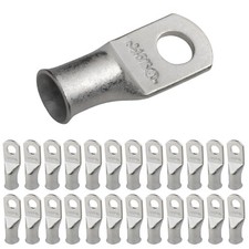SELTERM 25pcs 1 AWG 5/16" Stud Marine Grade Tinned Copper Battery Cable Lugs,...