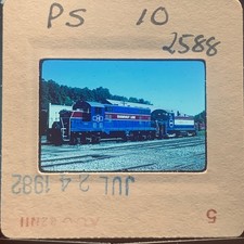 SHAWMUT LINE Locomotive #10 Train 35mm Slide JUL 24 1982 Railroad