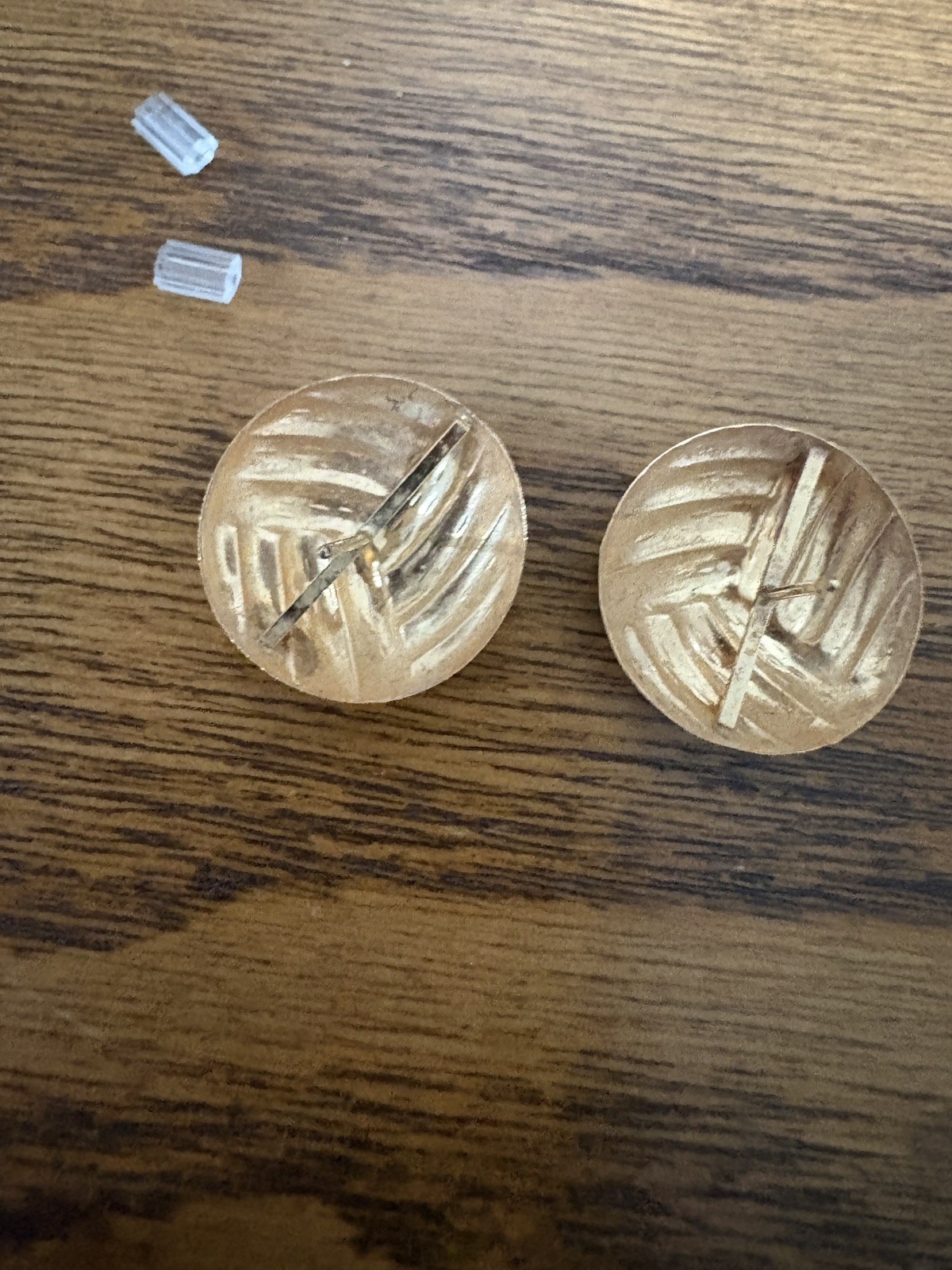 Solid 14K Yellow GOLD Button Stud Earrings - image 5