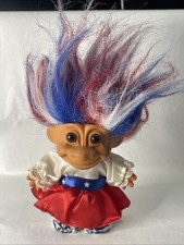 Russ Patriotic Troll Doll With Red White Blue Hair