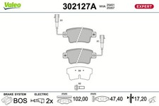 VALEO BREMSBELÄGE SATZ HINTEN passend für ABARTH GRANDE PUNTO FIAT GRANDE PUNTO 