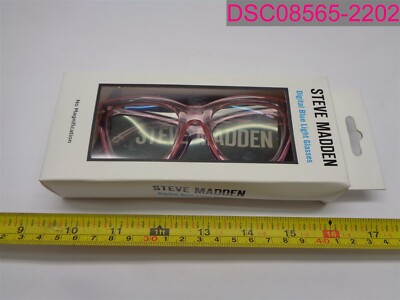 QTY=3; Steve Madden Digital Blue Light Glasses Pink No Magnification