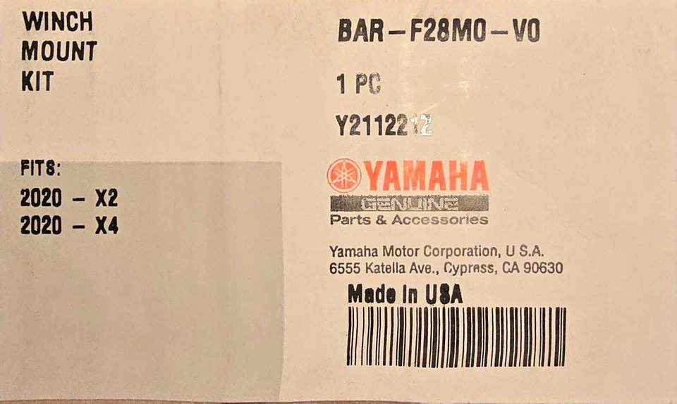 Yamaha Wolverine X2 y X4 2020 stock barra de agarre delantera barra de montaje en cabrestante-F28M0-V0 Foto 2 de 2