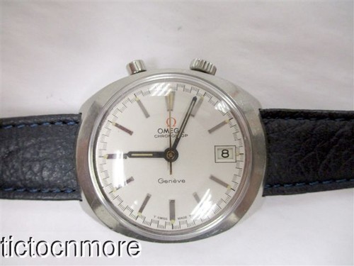 VINTAGE OMEGA GENEVE CHRONOSTOP DRIVER DATE WATCH 146.010 MENS WHITE DIAL - Picture 2 of 16