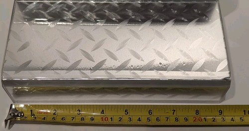 3 Tier Acrylic 9" Liquor Bottle Back Bar Shelf with Diamond Plate Vinyl Wrap - Picture 12 of 13