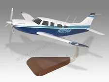 Piper PA-32 Saratoga II HP Desk Wood Airplane New Model Large Scale 1/24